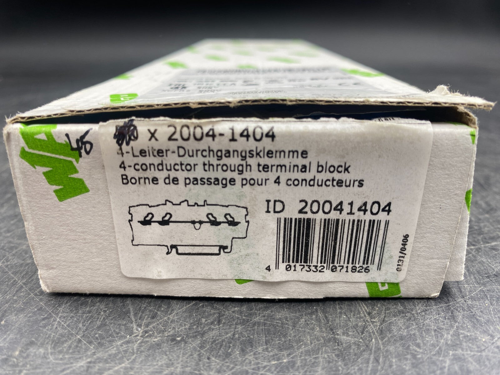 LOT DE 45 WAGO 2004-1404 BORNE DE PASSAGE