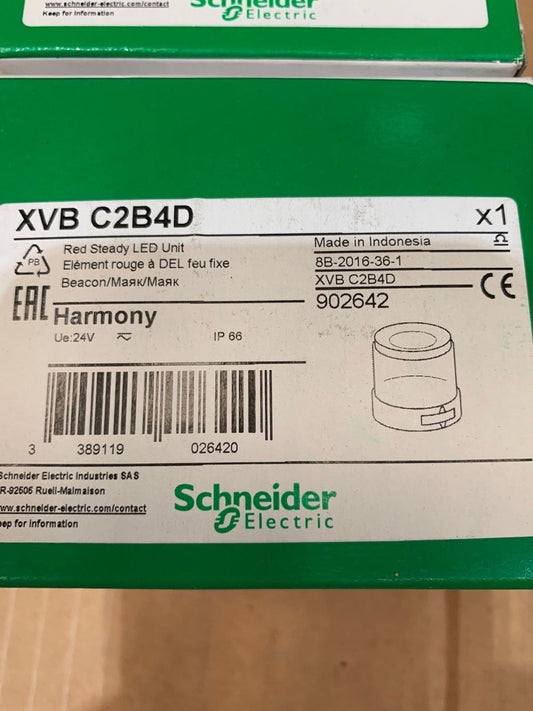 1 x Elément lumineux XVB C Schneider Electric 24 V XVBC2B4D ROUGE - KLR Automation