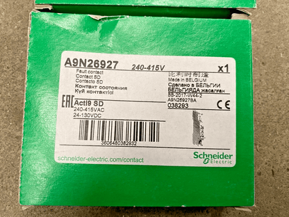LOT OF 3 NEW SCHNEIDER ELECTRIC A9N26927 ACTI9 SD FAULT CONTACT - KLR Automation