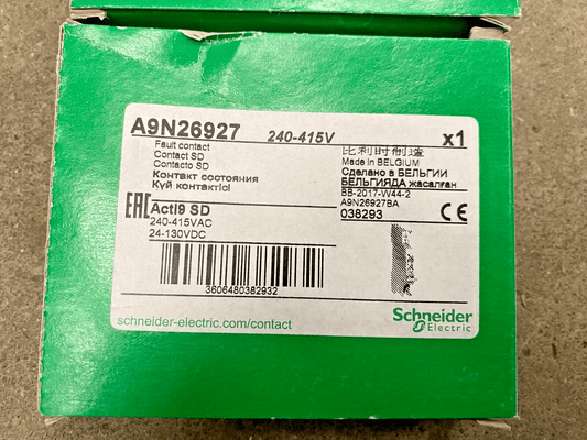 LOT OF 3 NEW SCHNEIDER ELECTRIC A9N26927 ACTI9 SD FAULT CONTACT - KLR Automation