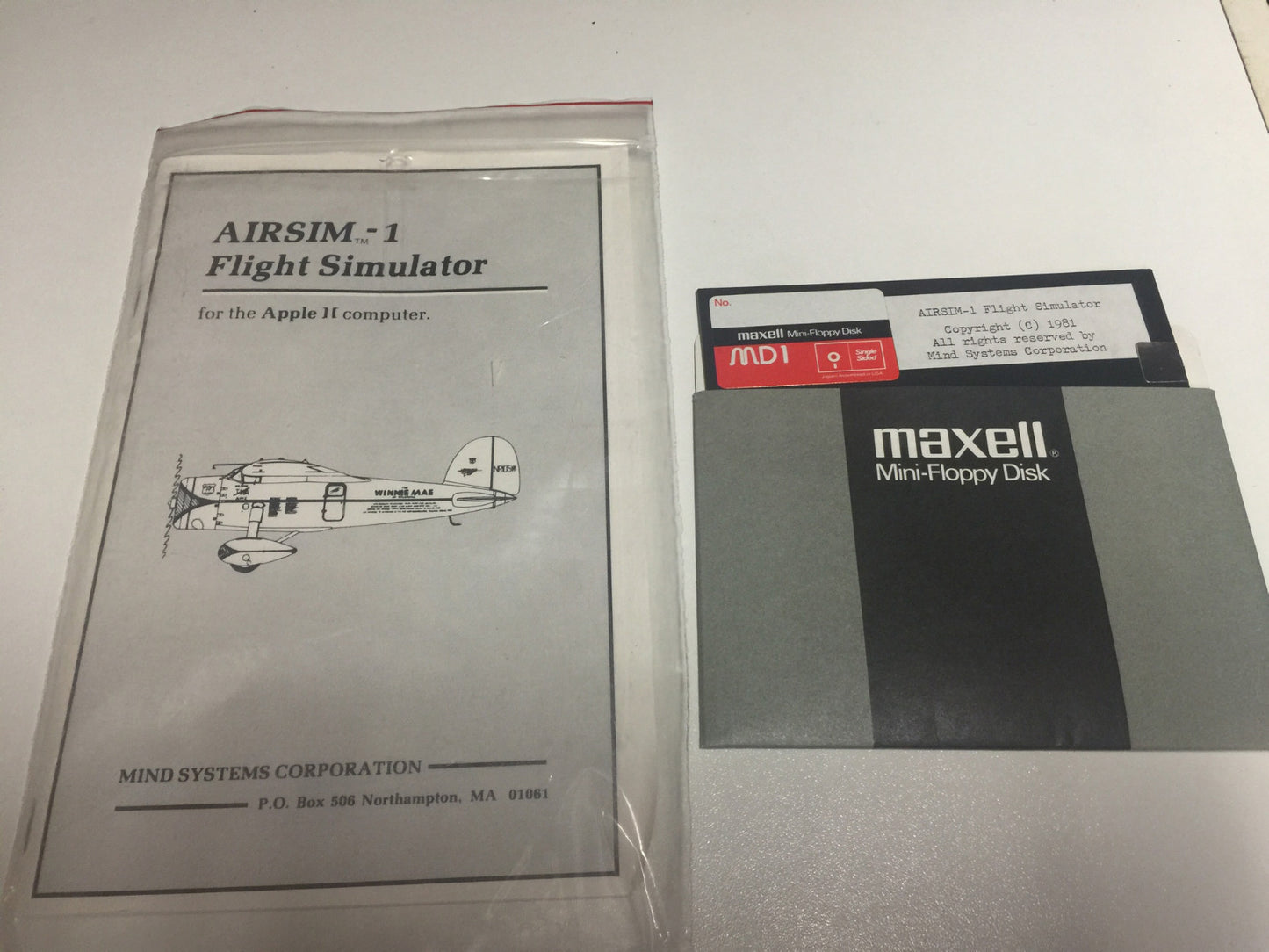 AIRSIM 1 FLIGHT SIMULATOR Fly Game for Apple ii II Plus iie old Vintage 