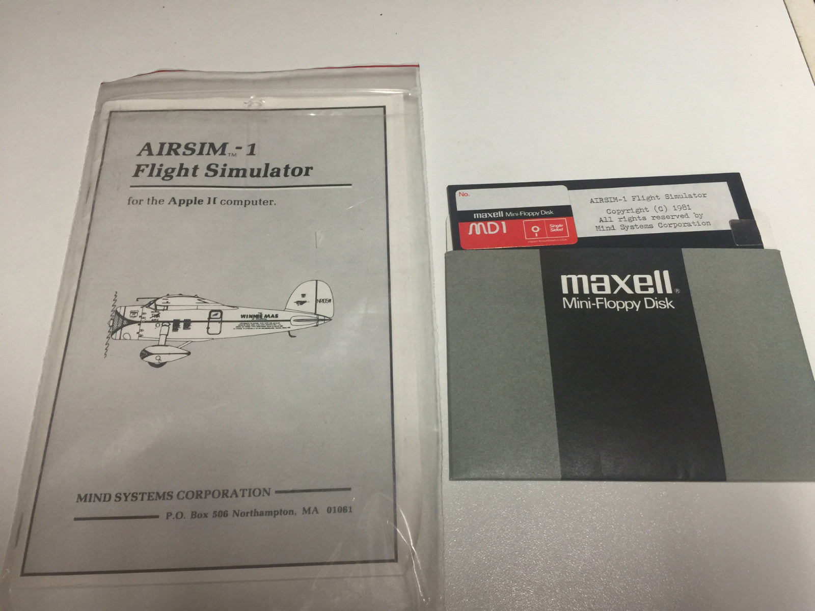 AIRSIM 1 FLIGHT SIMULATOR Fly Game for Apple ii II Plus iie old Vintage 