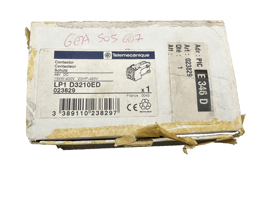 TELEMECANIQUE LP1 D3210ED 023829 CONTACTEUR 20HP - 460V - KLR Automation