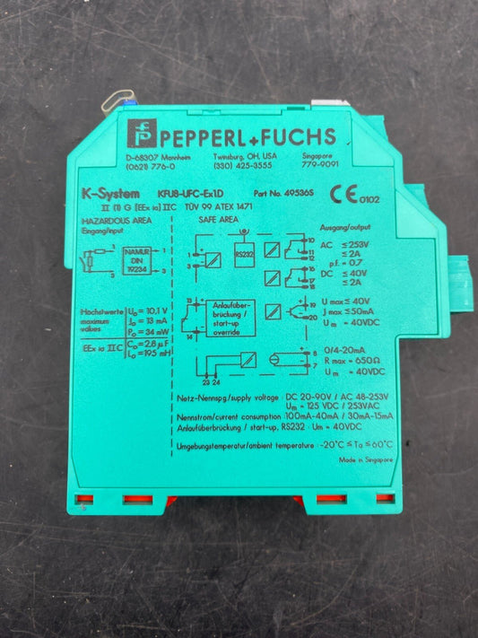 PEPPER FUCHS KFU8 - UFC - EX1D FREQUENCY CONVERTER - KLR Automation