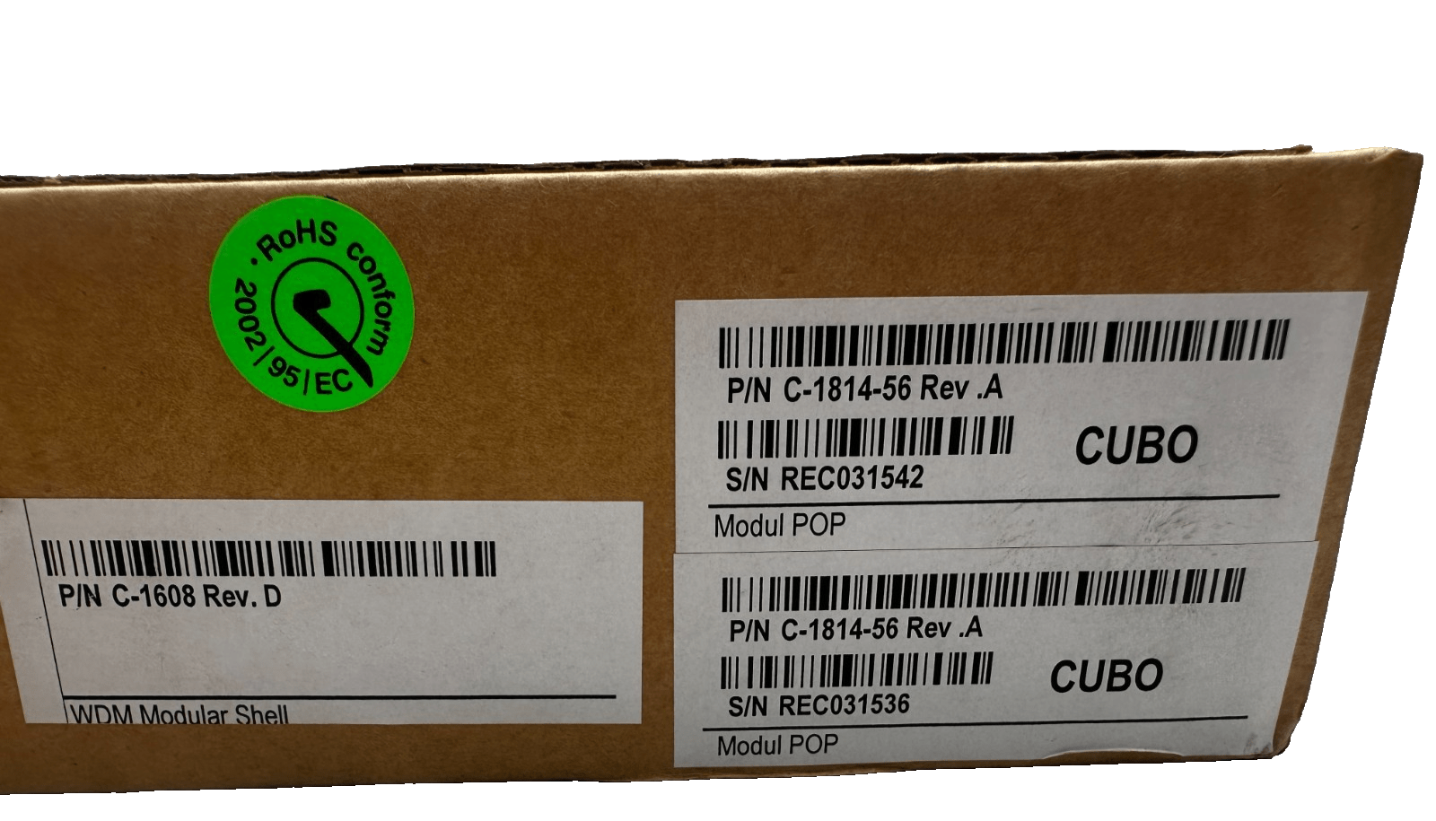 CUBO C - 1814 - 56 REV A CUBO - POP MUX x2pc + C - 1608 REV D WDM MODULAR SHELL - KLR Automation