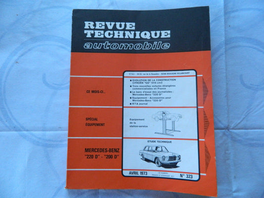 RTA revue technique automobile etat comme neuf MERCEDES-BENZ 220D-200D   n323