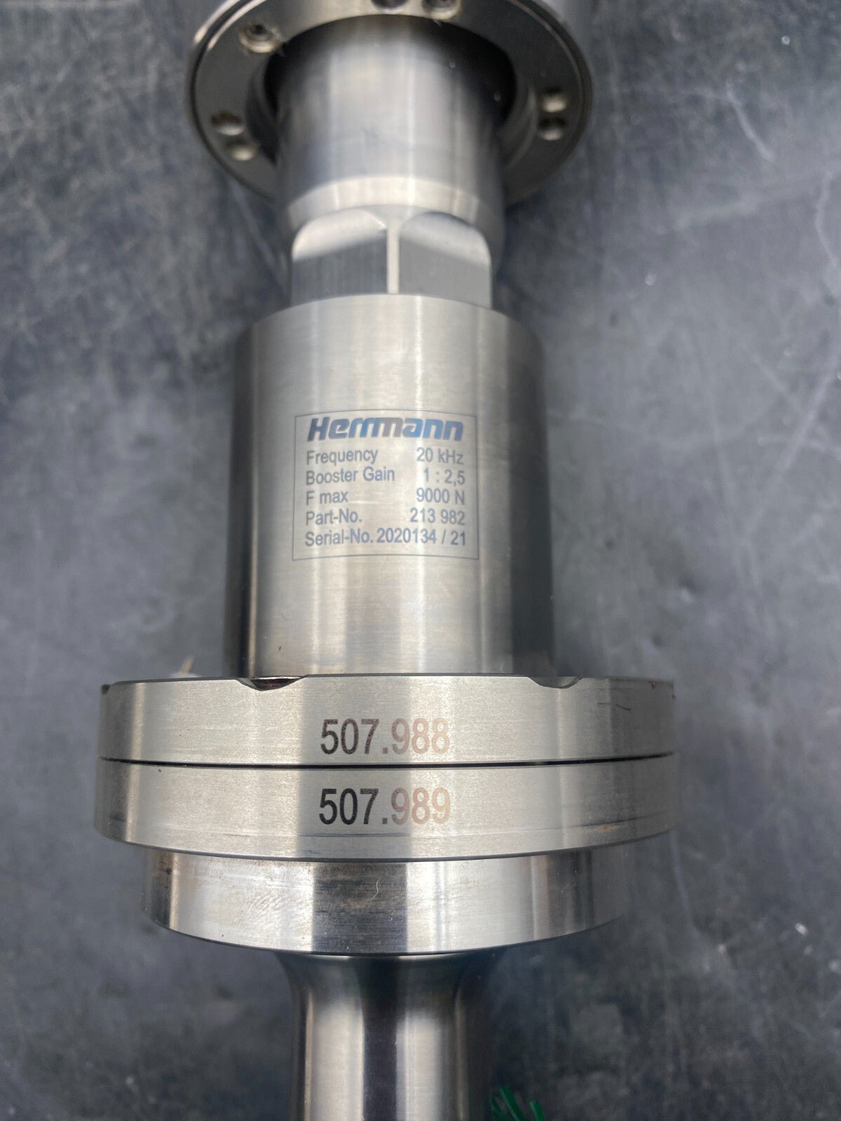 HERRMANN SONOTRODE 4 010 839 1:2.5 + 213 982 1:2.5 + 180808 ULTRASONIC CONV. NEW - KLR Automation