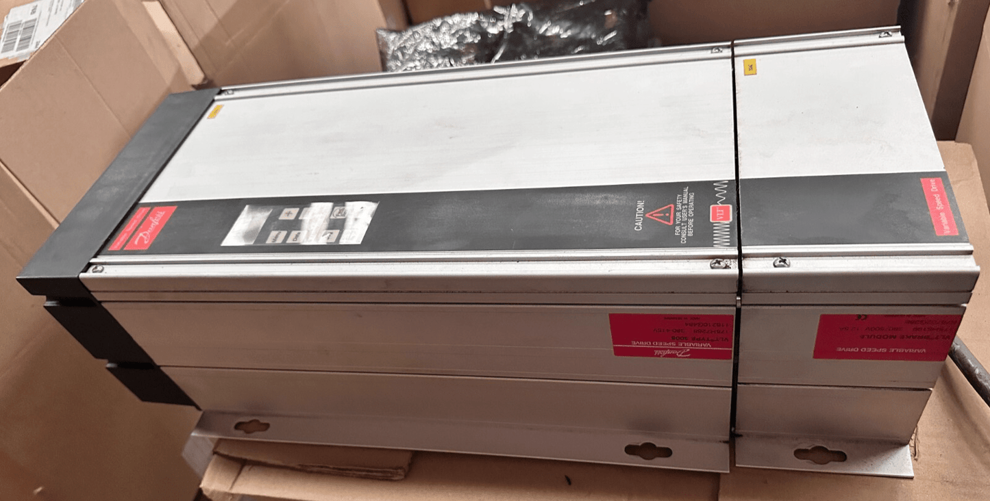 DANFOSS VLT TYPE 3008 175H7268 380 - 415V VARIABLE SPEED DRIVE + VLT BRAKE MODULE - KLR Automation