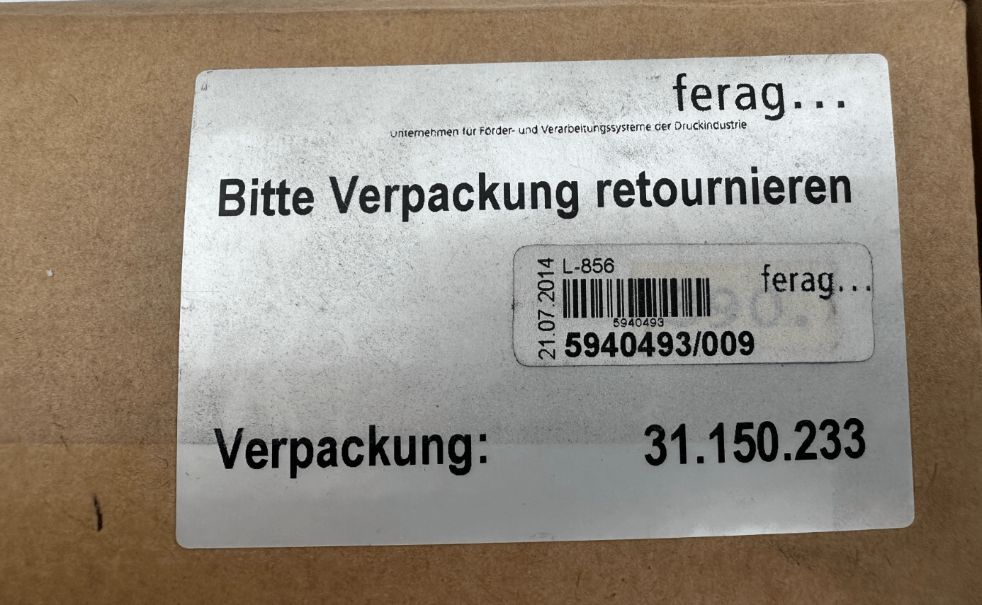 FERAG MIKRAP 5940493/009 L - 856 1152 - 018/068 - KLR Automation