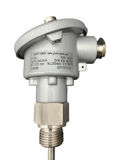 GRAFF 7138 KW 12/21 1xPt100/A/4 CAPTEUR DE TEMPERATURE - KLR Automation