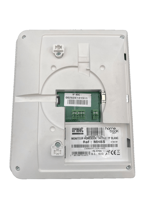 URMET MHBS MONITEUR HOMEBOOK TACTILE 7P BLANC x1pc - KLR Automation
