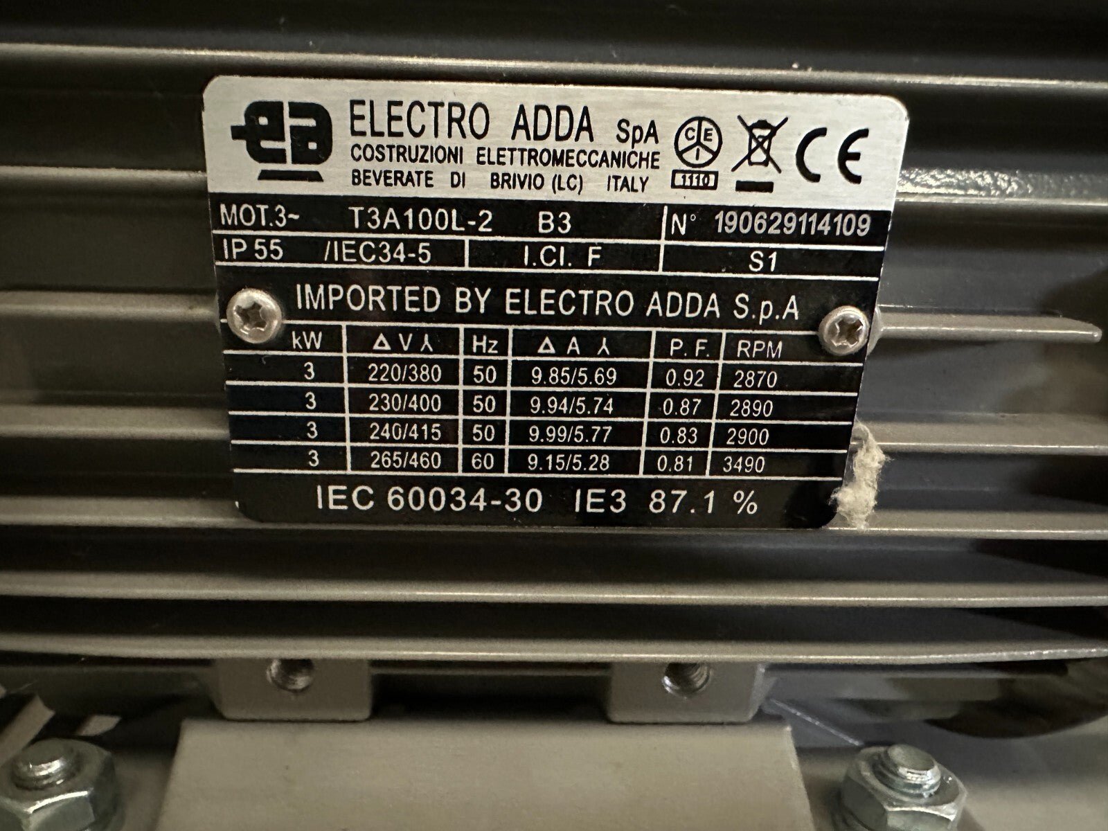 CIMME GBI EE06380 E4 RD VENTILATEUR + MOTEUR ELECTRO ADDA T3A100L - 2 - KLR Automation