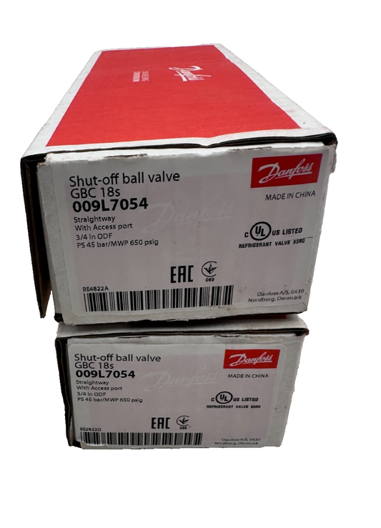 DANFOSS 009L7054 GBC 18s SHUT-OFF BALL VALVE STRAIGHTWAY WITH ACCESS PORT x1pc