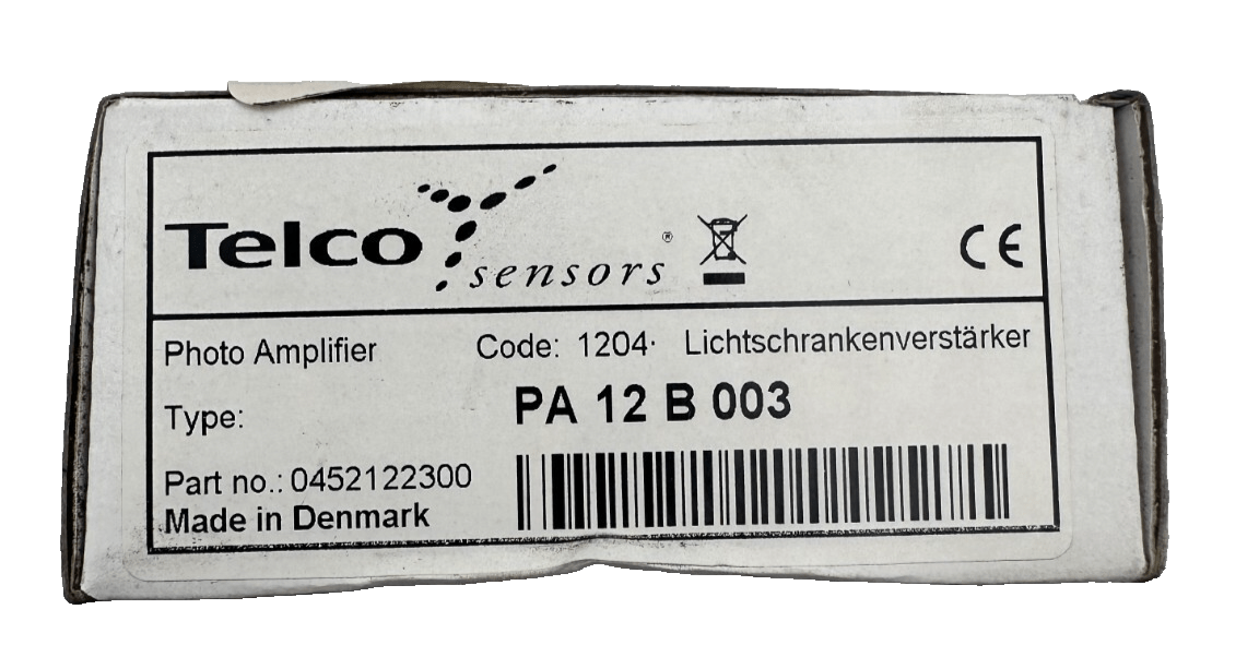 TELCO PA - 12 - B - 003 0452122300 PHOTO AMPLIFIER x1pc - KLR Automation