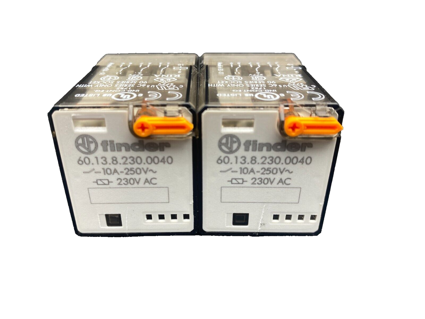 FINDER 60.13.8.230.0040 10A 250V 230VAC RELAIS x2pc