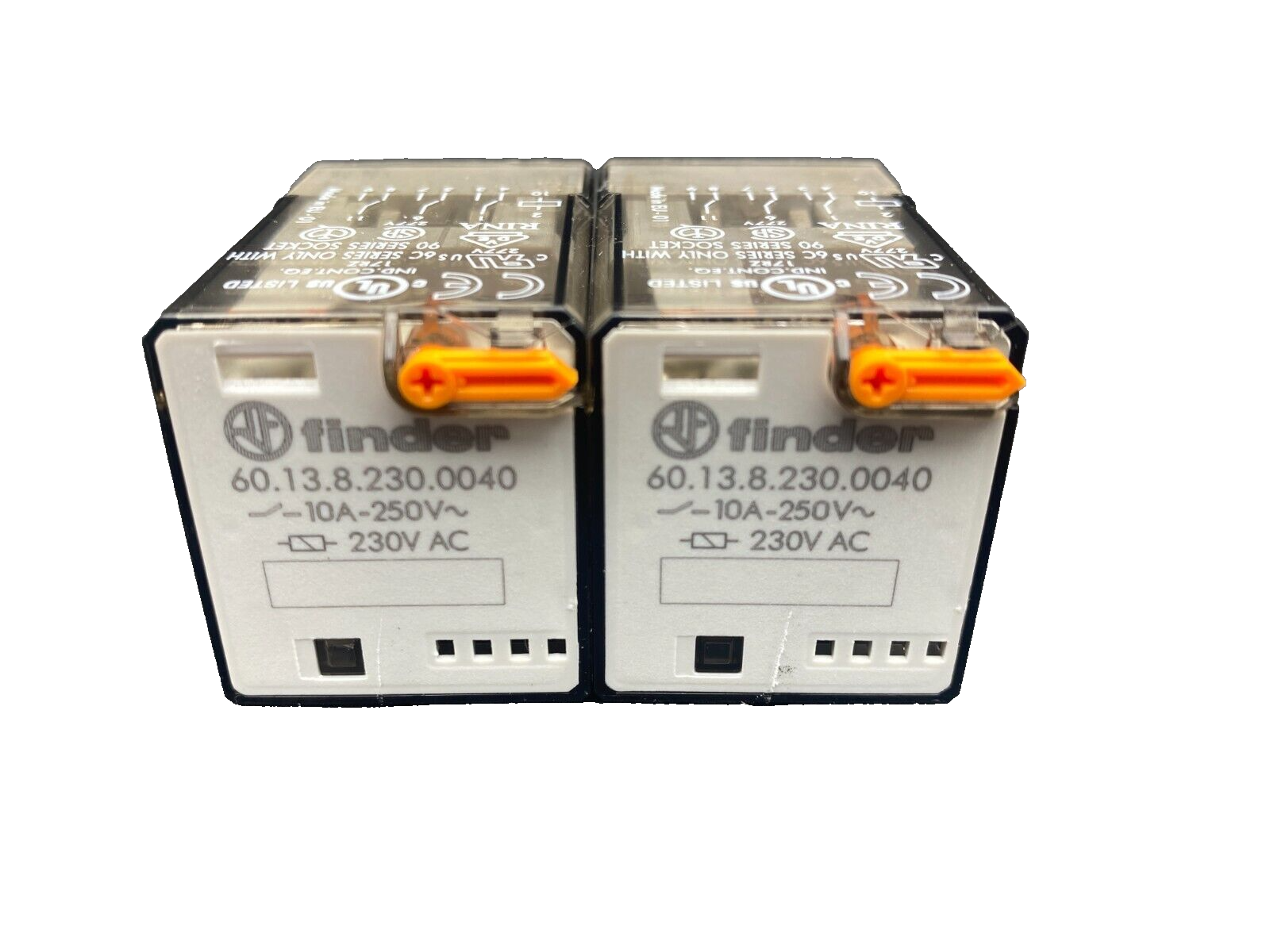 FINDER 60.13.8.230.0040 10A 250V 230VAC RELAIS x2pc
