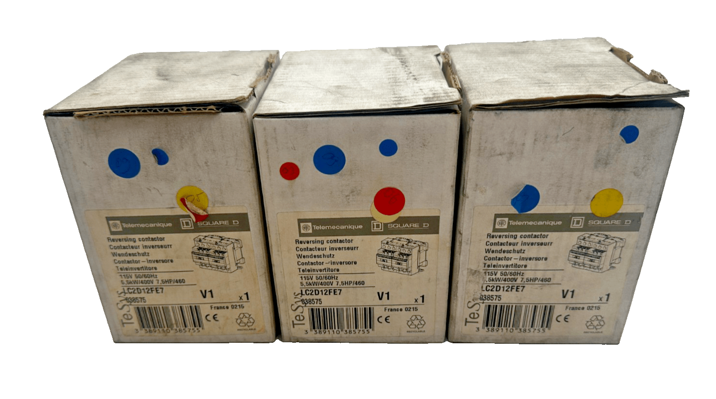 TELEMECANIQUE LC2D12FE7 REVERSING CONTACTOR 5.5kW 7.5HP 115V x1pc - KLR Automation