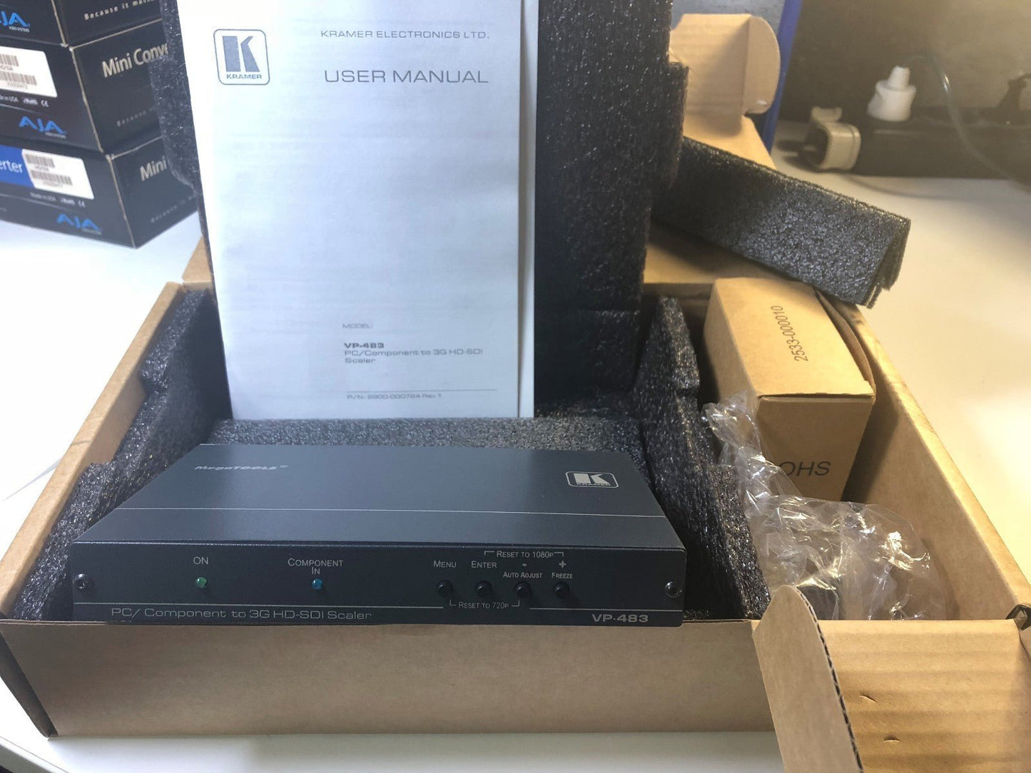 Kramer VP - 483 Computer Graphics Video Stereo Audio to 3G HD - SDI Digital Scaler - KLR Automation