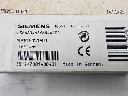 SIEMENS MC35I SMTMC35I - TERMINAL MODULE GSM 900/1800 L36880 - N8660 - A100 - KLR Automation