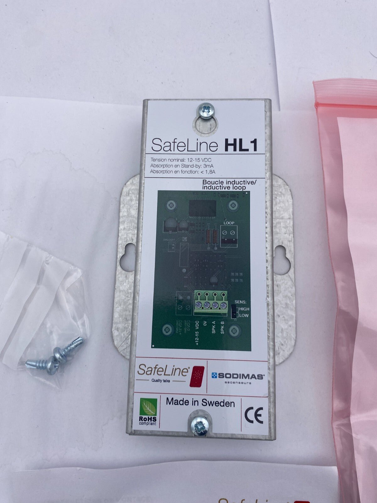 SODIMAS SAFELINE HL1 INDUCTIVE LOOP AMPLIFIER KIT Elevator parts lift - KLR Automation