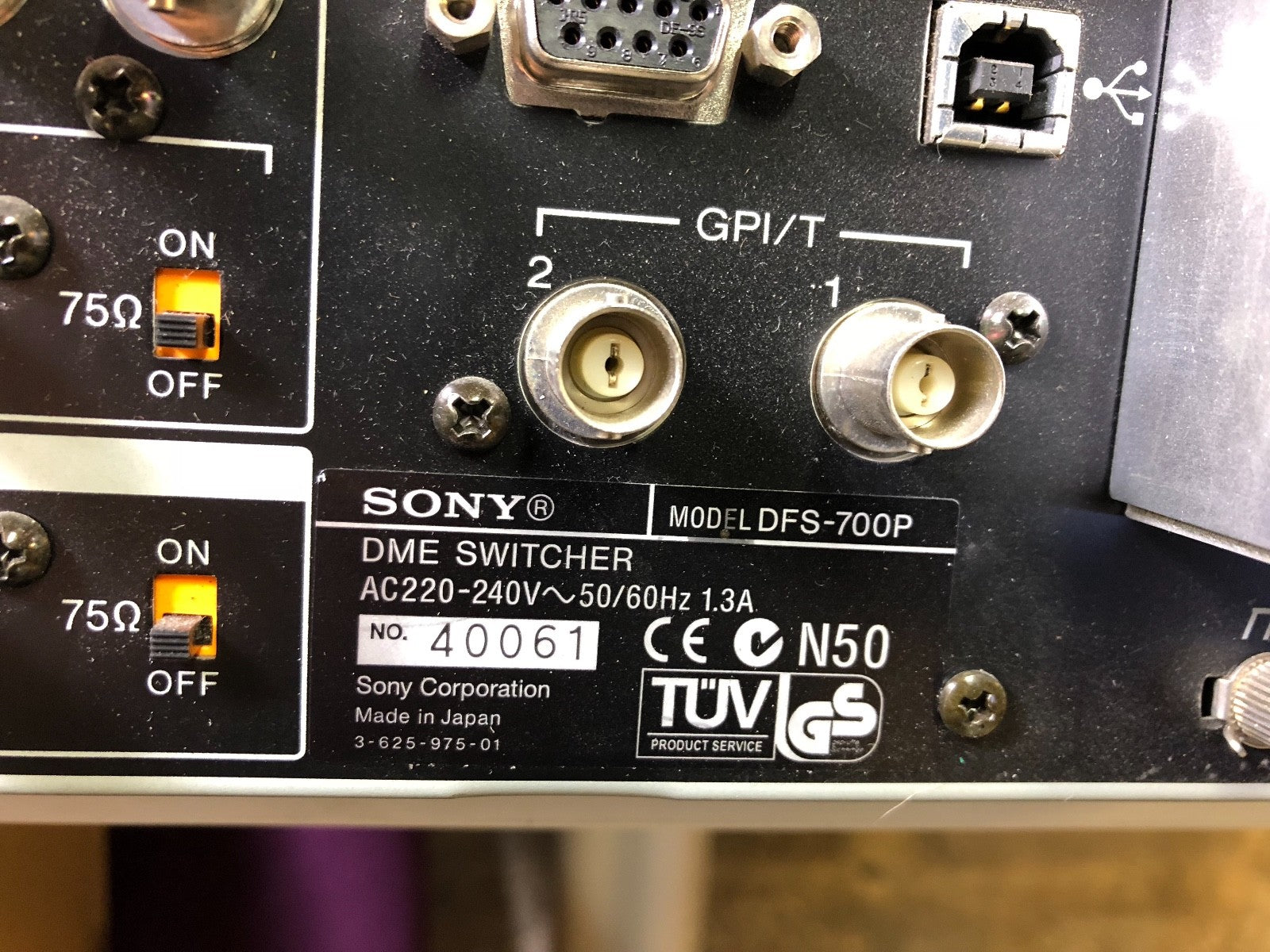 Sony DME Switcher Control Unit DFS-700P DFS-700 vision video Switch