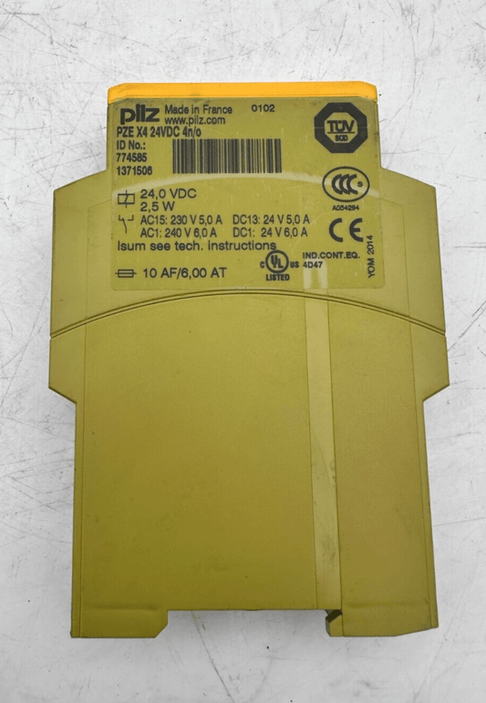 4pc x PILZ 774585 PZE X4 24VDC 4N/O - KLR Automation