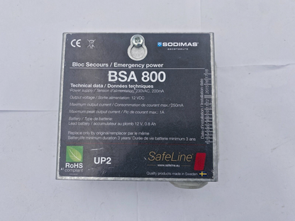 SODIMAS SAFELINE BSA 800 EMERGENCY POWER Elevator parts lift