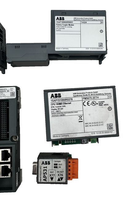 ABB PM5670 1SAP151000R0278 CPU 160MB ETHERNET + TB5620-2ETH + TA524 + AP531