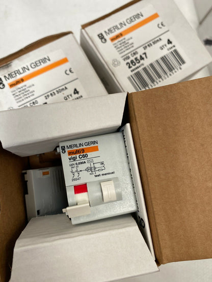 1pc x Merlin Gerin Schneider multi 9 vigi c60 26547 2p 63 30mA MG26547 - KLR Automation