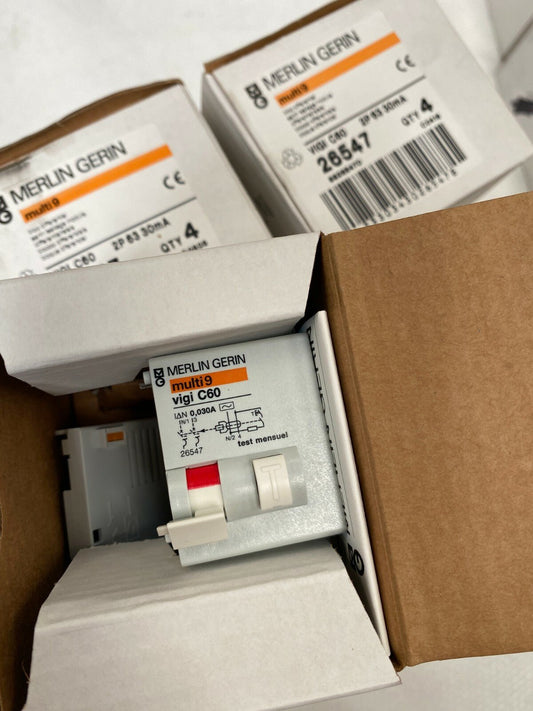 1pc x Merlin Gerin Schneider multi 9 vigi c60 26547 2p 63 30mA MG26547 - KLR Automation