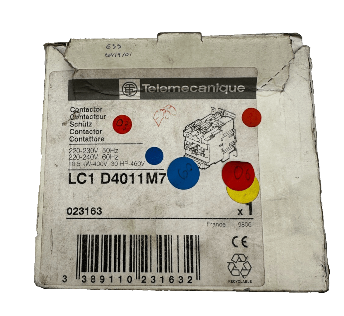 TELEMECANIQUE LC1 D4011M7 CONTACTEUR 220 - 230V - KLR Automation