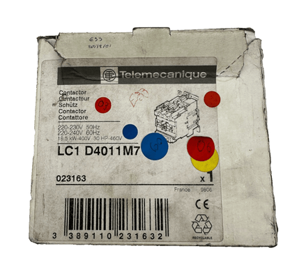TELEMECANIQUE LC1 D4011M7 CONTACTEUR 220 - 230V - KLR Automation