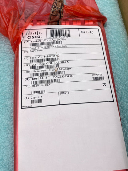 N2K-PAC-200W Cisco N2K-C2148 Series FEX 200W AC Power Supply NOB.