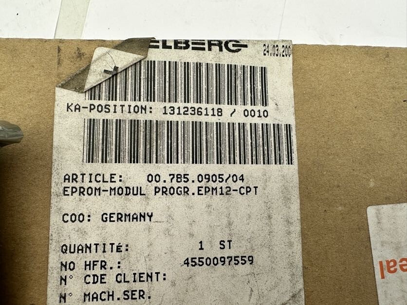 1pc x HEIDELBERG EPROM MODUL PROGR. EPM12-CPT 00.785.0905/04