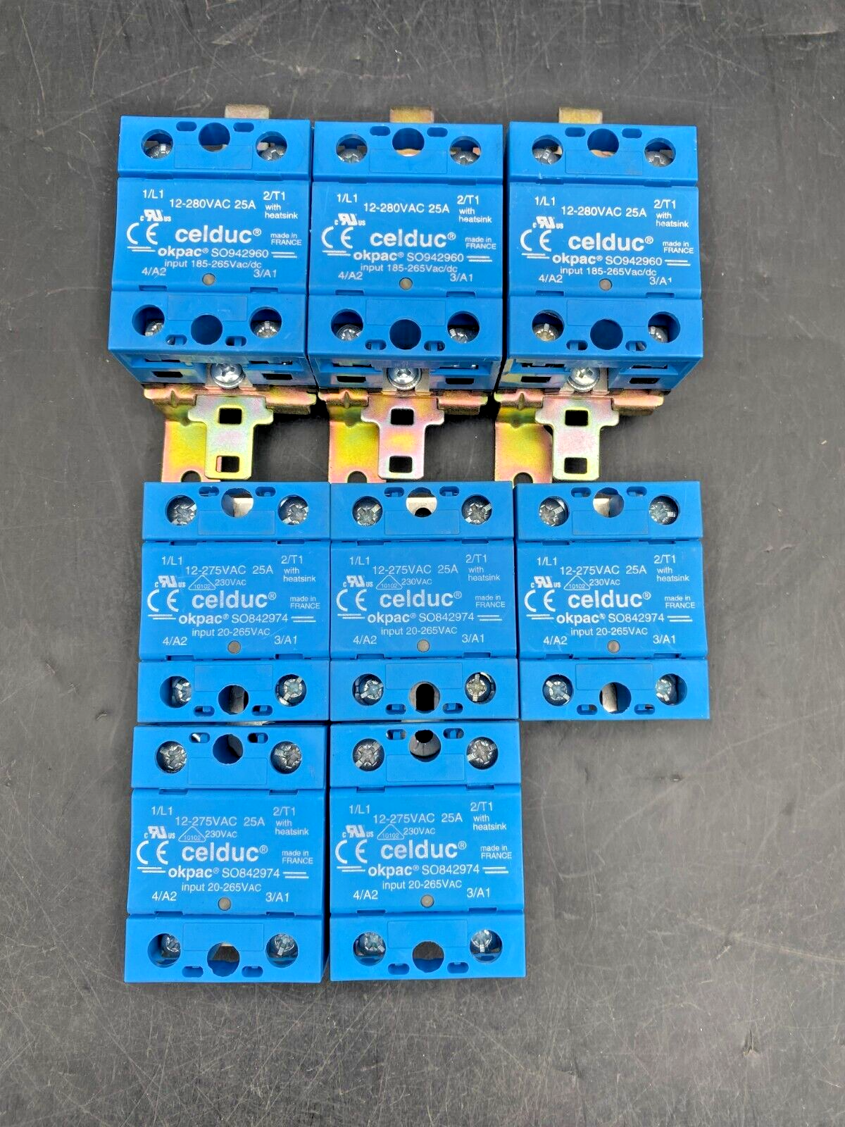 LOT DE 8 CELDUC OKPAC SO842974 12-275VAC RELAIS A SEMI CONDUCTEUR