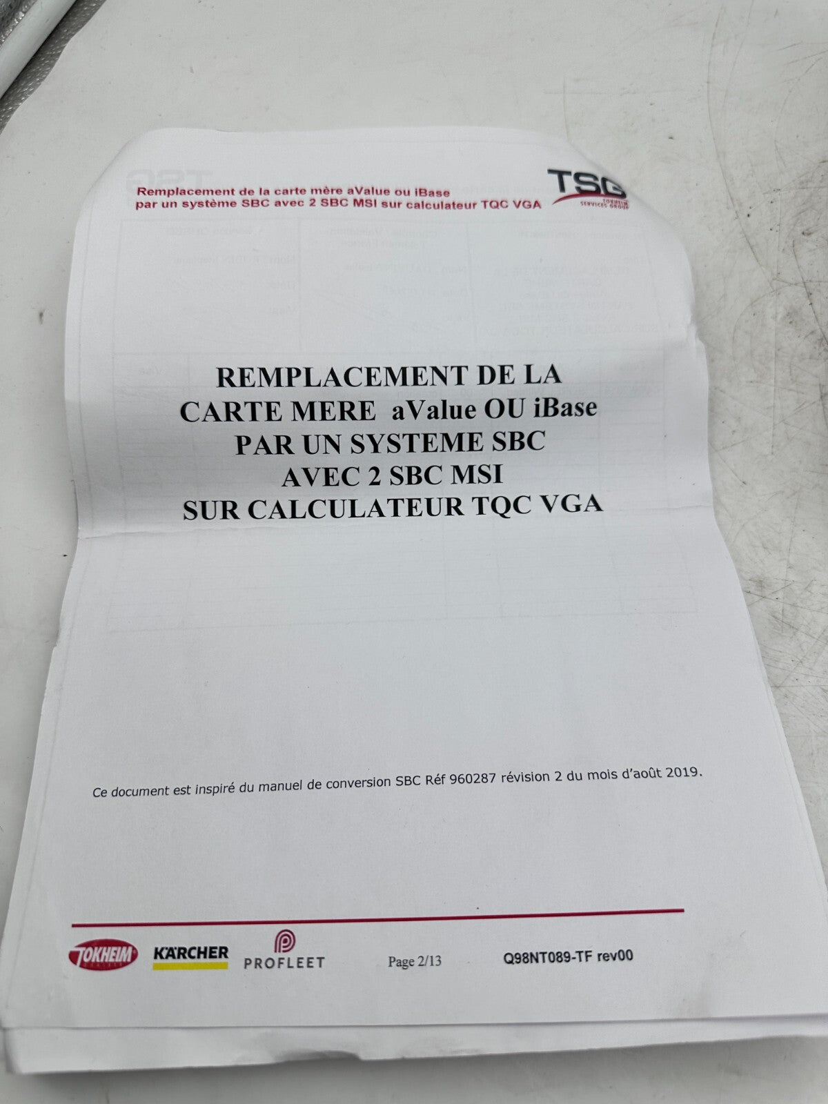 TOKHEIM TQC - PSI1 TQC033L1 958775F0A E98F616C_64 SYSTEME SBC CALCULATEUR TQC x1pc - KLR Automation