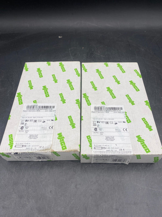 LOT DE 165 WAGO 2001 - 1301 BORNE DE PASSAGE POUR 3 CONDUCTEURS - KLR Automation