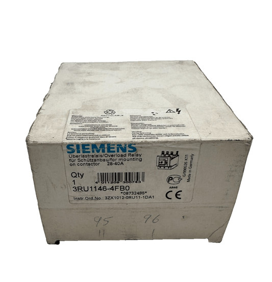 SIEMENS 3RU1146 - 4FB0 OVERLOAD RELAY 28 - 40A - KLR Automation