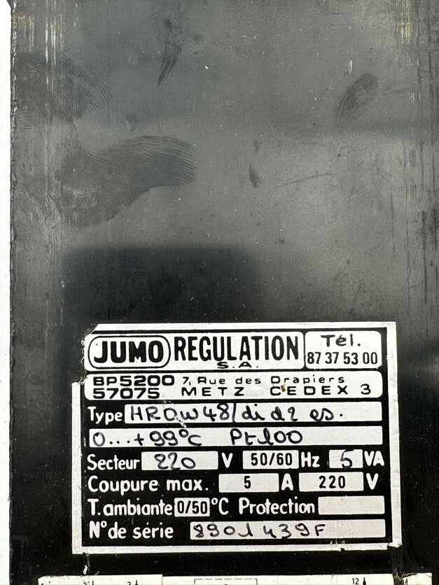1pc x JUMO HROW48/DI D2 ES PT 100220V 50/60Hz 5VA