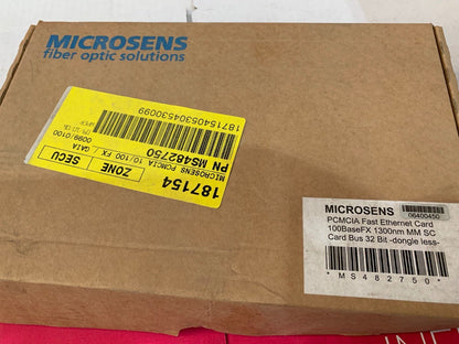 Microsens Ethernet PCMCIA Fiber Adapter Card 32 - bit CardBus 100BASE - FX 1300nm - KLR Automation