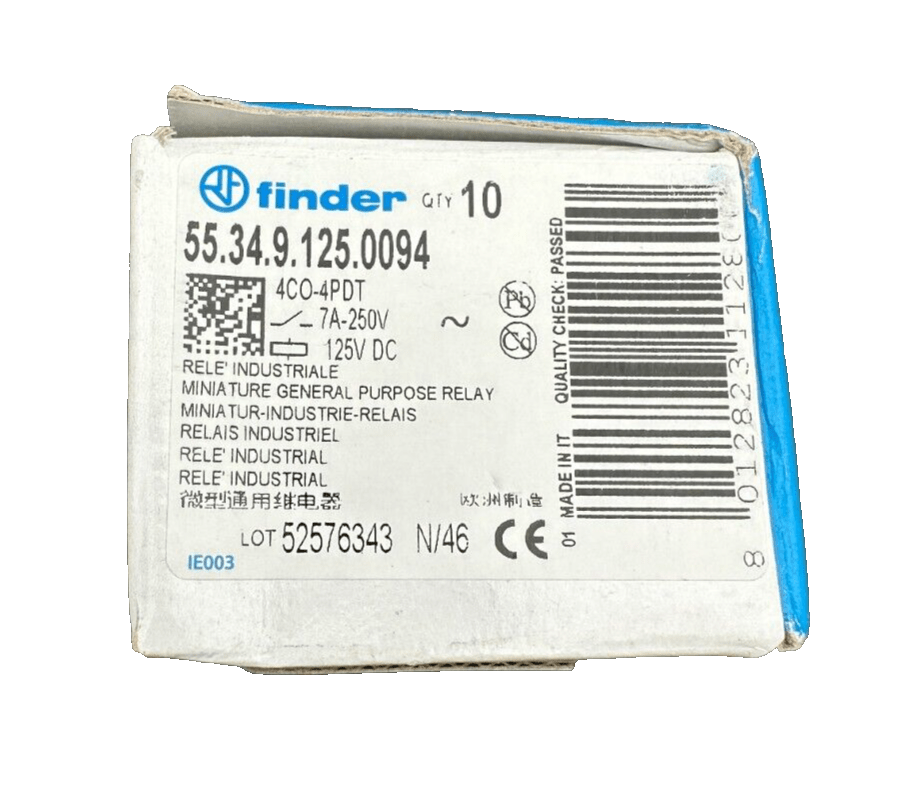 FINDER 55.34.9.125.0094 RELAY x5pc - KLR Automation