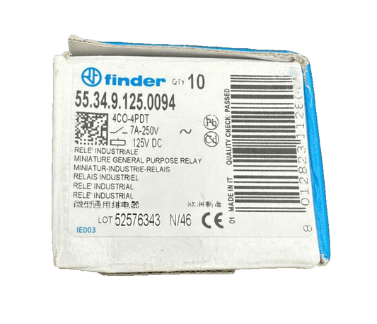 FINDER 55.34.9.125.0094 RELAY x5pc - KLR Automation