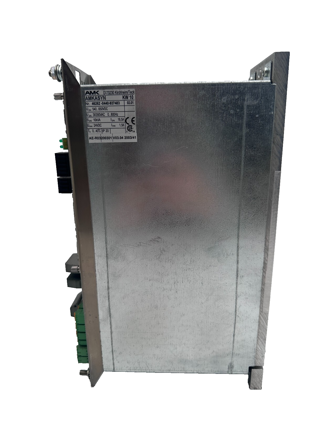 AMK AMKASYN KW 10 10kVA AVEC KW-R03 VERSION 03.01 SERVODRIVE
