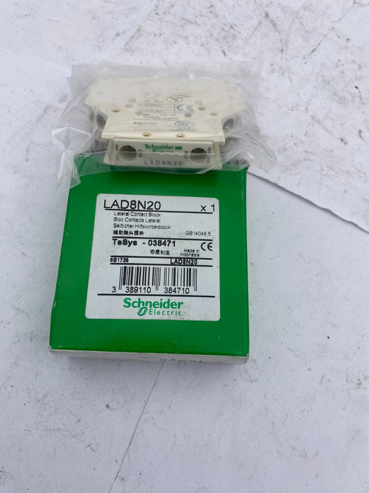 1pc x SCHNEIDER ELECTRIC LAD8N20 TESYS 038471 BLOC CONTACTS LATERAL