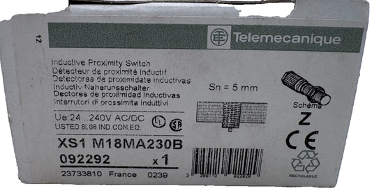 TELEMECANIQUE DETECTEUR DE PROXIMITE XS1 M18MA230B  x1