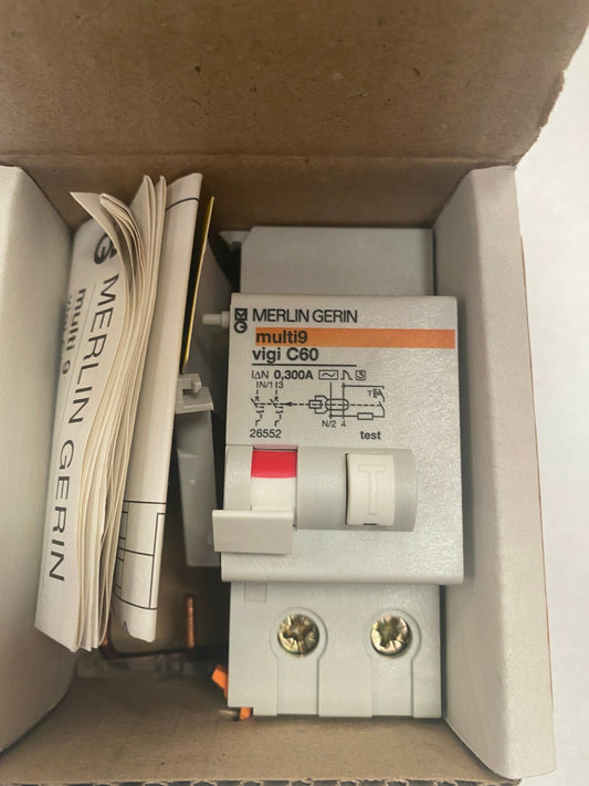 Merlin Gerin Schneider multi 9 vigi c60 26552 2p 63 300mA