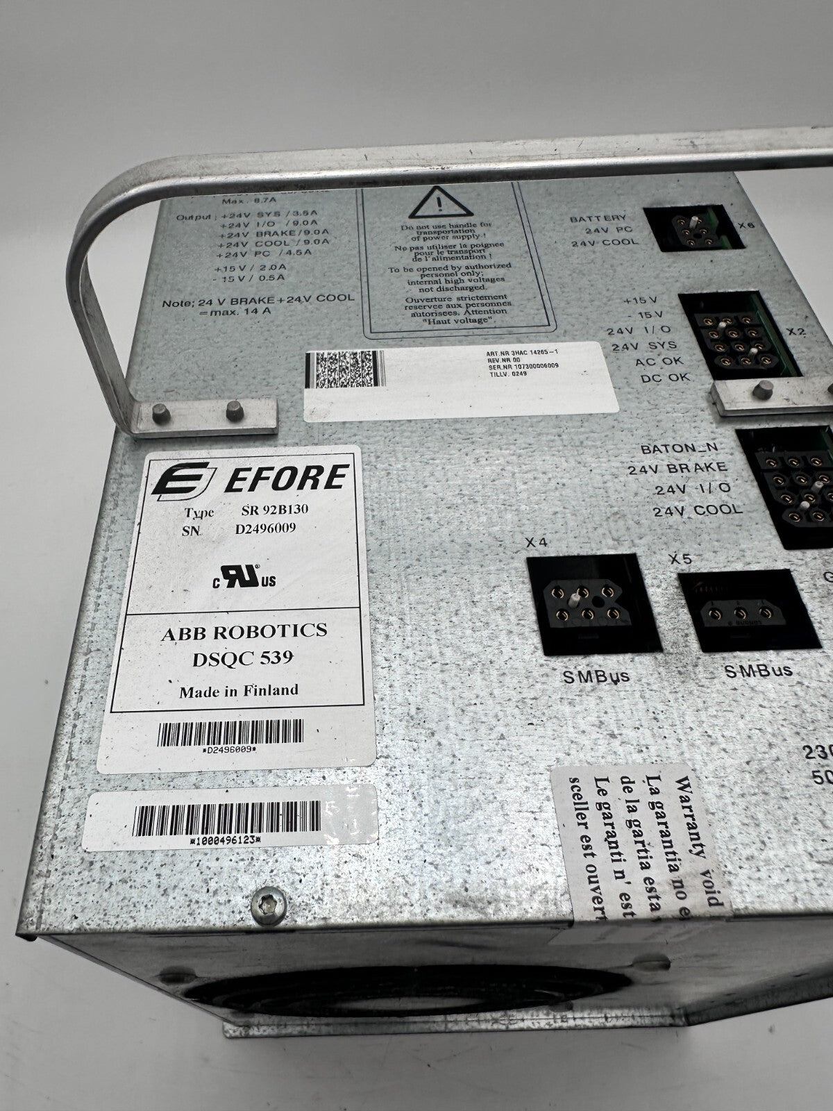 ABB DSQC 539 SR92B130 3HAC 14265-1 ALIMENTATION