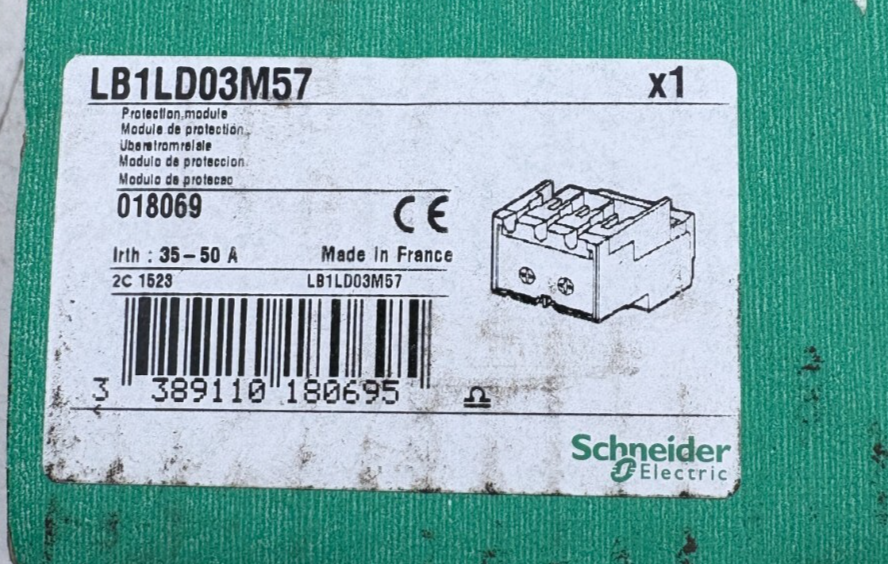 SCHNEIDER ELECTRIC LB1D03M57 018069 PROTECTION MODULE x1