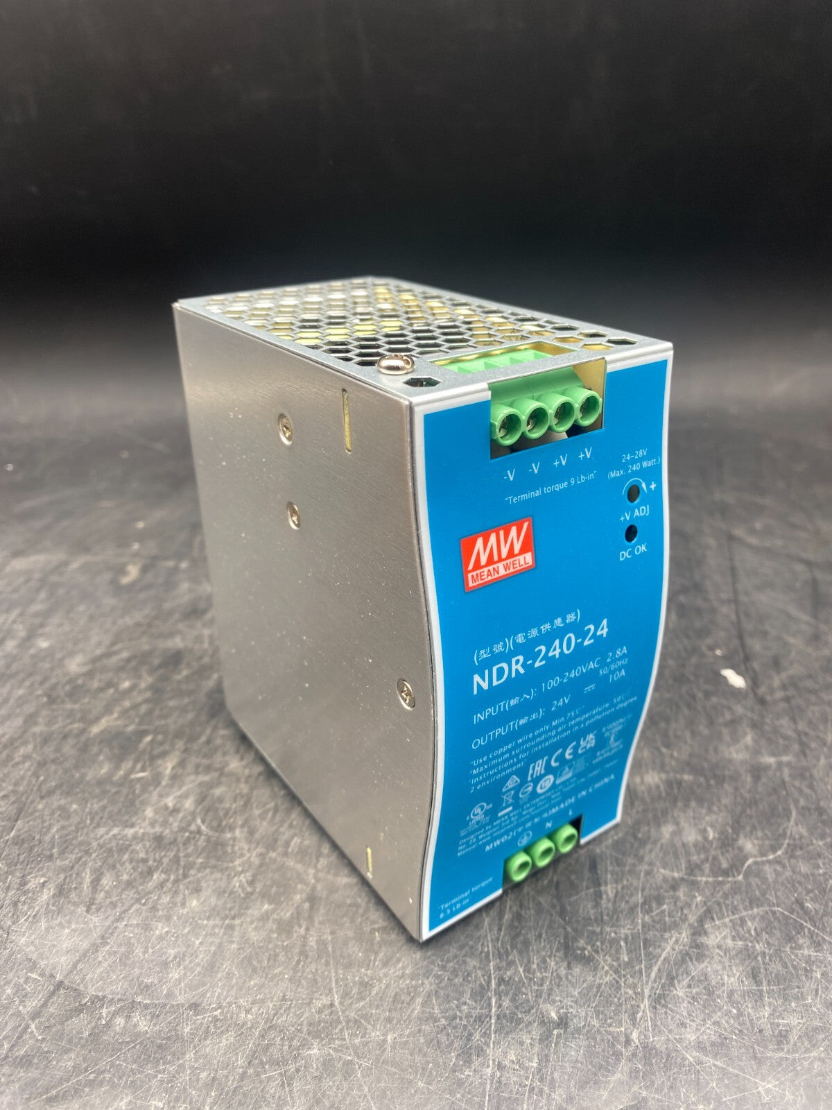 MEANWELL NDR-240-24 100-240VAC 2.8A POWER SUPPLY
