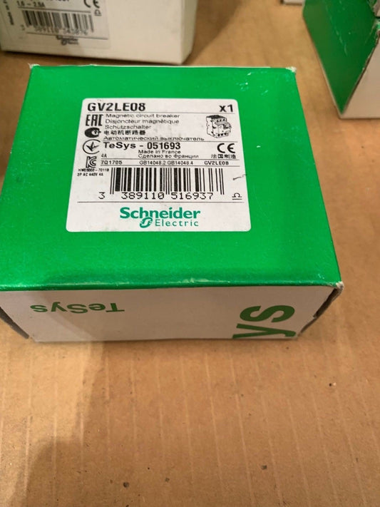 1 x SCHNEIDER GV2LE08 TESYS CIRCUIT BREAKER MAGNETIC 4A SCREW CLAMP - KLR Automation